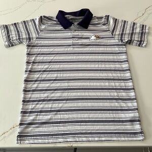 Russell Athletics Ashland Eagles Purple and White Polo. Size Medium.